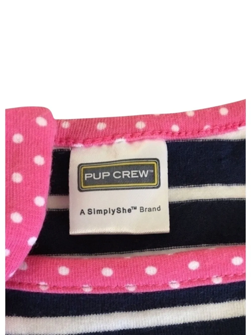 Pup Crew Petco Navy Striped Anchor Dog Shirt Size S